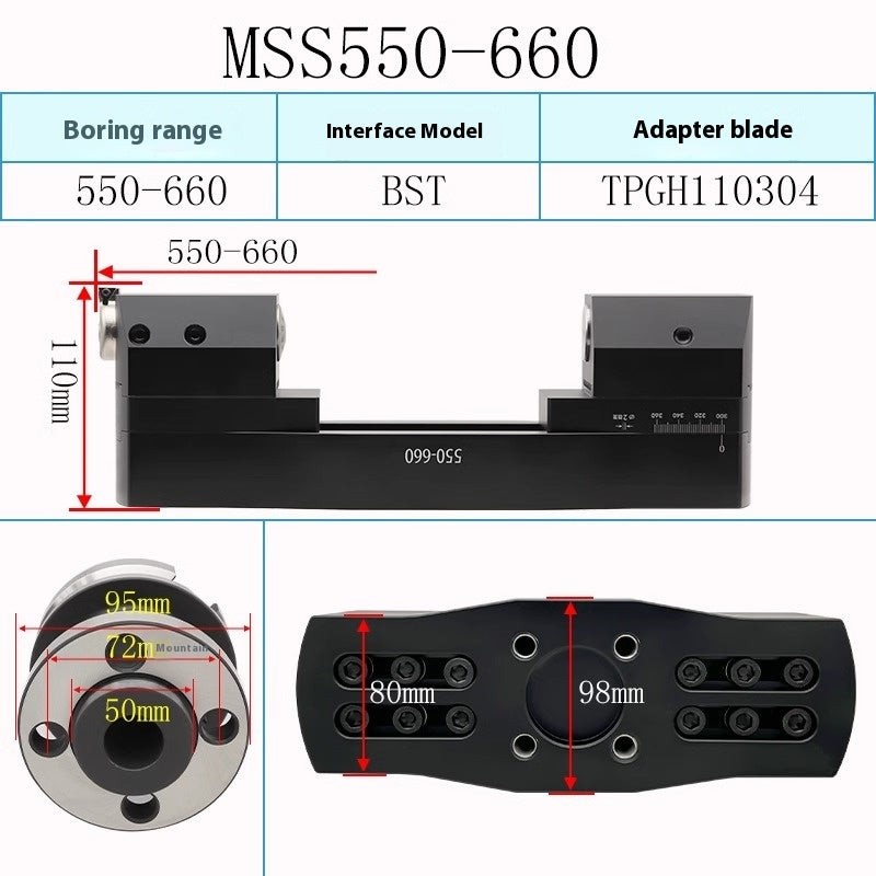 1074-Machining Center Adjustable Heavy Duty Large Bore Fine Adjustment Fine Boring Bars 200-1200 Bridge Type BST Boring Bars BT50 Shandong Denso Pricision Tools Co.,Ltd.